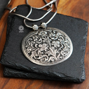 Mewad Chitai Work Silver Pendant