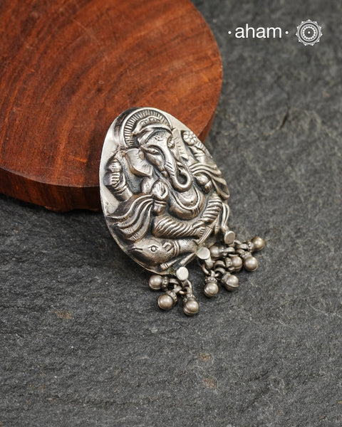 Beautiful Ganeshji Pendant crafted in 92.5 silver.