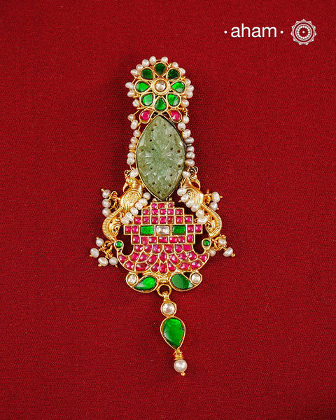 Festive Gold Polish Silver Pendant
