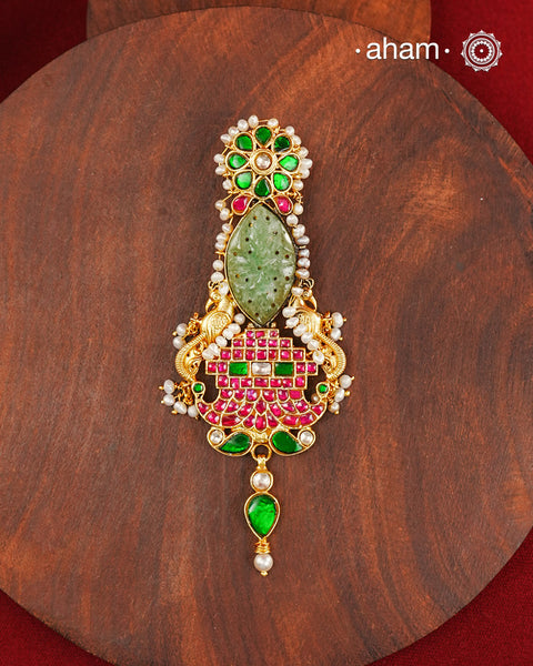 Festive Gold Polish Silver Pendant