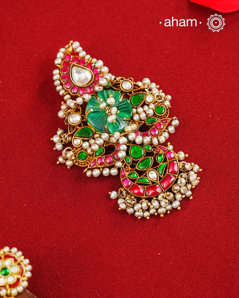 Festive Gold Polish Silver Pendant