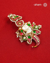 Festive Gold Polish Silver Pendant