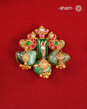 Peacock Gold Polish Silver Pendant