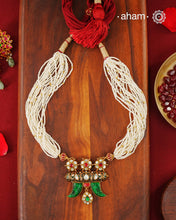 Kundan Gold Polish Silver Pendant