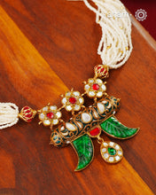 Kundan Gold Polish Silver Pendant