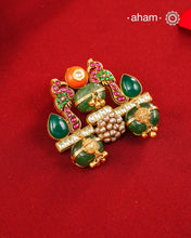 Gold Polish Peacock Silver Pendant