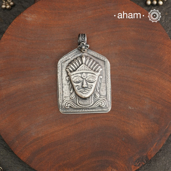 Discover the charm of traditional craftsmanship with our Handmade Lord Surya 92.5 Sterling Silver Pendant.

Expertly crafted using the thapi (stamp die) technique, this pendant reflects the age-old artistry of India’s tribal communities. Known by various names like Kavach, Mandaliya, Patri, and Kathla, amulet pendants have long been cherished as symbols of passive worship—a way to keep your deity, Kuldevta, or Kuldevi close to your heart. 