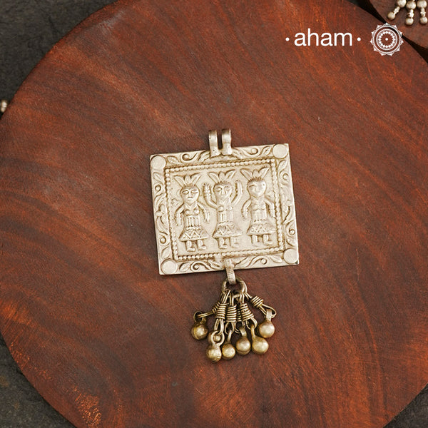 Tribal Ahoi Mata Silver Pendant