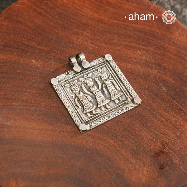 Tribal Ahoi Mata Silver Pendant