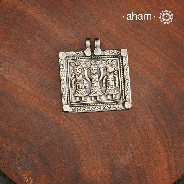 Tribal Ahoi Mata Silver Pendant