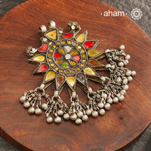 Vintage Glass Silver Pendant