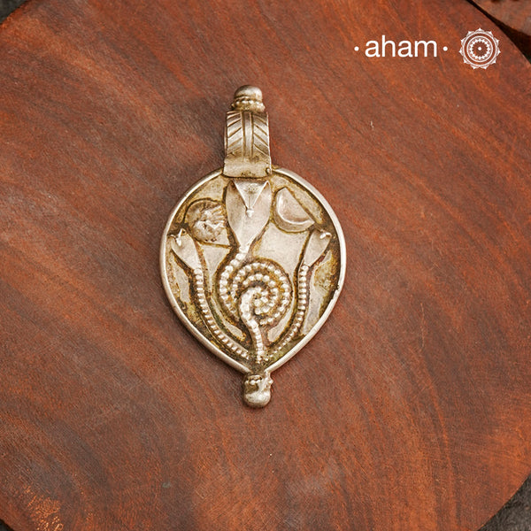 Tribal Snake Silver Pendant