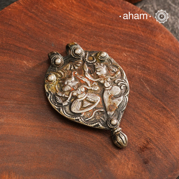 Tribal Ganesh & Lakshmi Silver Pendant