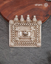 Representative of a traditional Indian home, this vintage House amulet is an architectural pendant that represents shelter, stability, and divine presence within the home. Represented by a walled-in Square and a center courtyard along with ornate decorations, it is a powerful symbol of family unity and protection. This pendant is hand crafted in silver This Beautiful handcrafted tribal silver amulet pendant from a bygone area brings back memories and stories of that time.