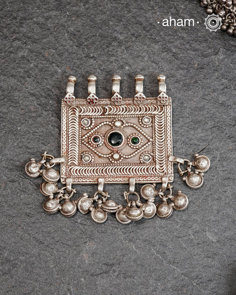 Beautiful handcrafted tribal silver amulet pendant from a bygone area, that bring back memories and stories of that time.Wear it with a long chain or with a black thread, or layer them to create a distinct look.