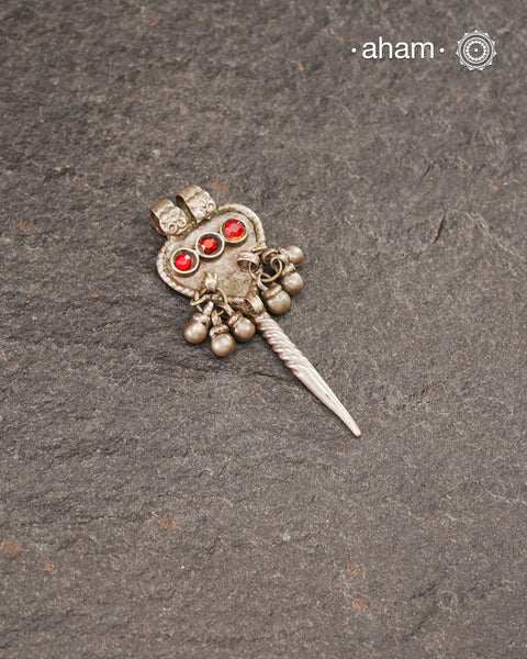 Vintage Silver Pendant. trivia: This is actually a tooth digger. A utilitarian piece of jewellery. This form of jewellery is popular across south east asian countries