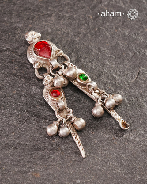 Vintage Silver Pendant
Trivia: This is actually a tooth digger and a ear cleaner. a utilitarian piece of jewellery. This form of jewellery is popular across south east asian countries.