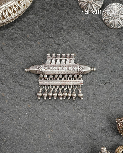 Beautiful handcrafted tribal silver amulet pendant from a bygone area, that bring back memories and stories of that time. Wear it with a long chain or with a black thread, or layer them to create a distinct look.
