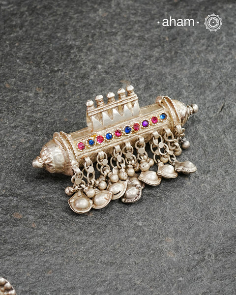 Beautiful handcrafted tribal silver amulet pendant from a bygone area, that bring back memories and stories of that time.Wear it with a long chain or with a black thread, or layer them to create a distinct look.