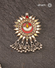 Beautiful handcrafted tribal silver glass pendant from a bygone area, that bring back memories and stories of that time.Wear it with a long chain or with a black thread, or layer them to create a distinct look.