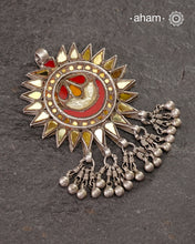 Beautiful handcrafted tribal silver glass pendant from a bygone area, that bring back memories and stories of that time.Wear it with a long chain or with a black thread, or layer them to create a distinct look.