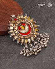 Beautiful handcrafted tribal silver glass pendant from a bygone area, that bring back memories and stories of that time.Wear it with a long chain or with a black thread, or layer them to create a distinct look.