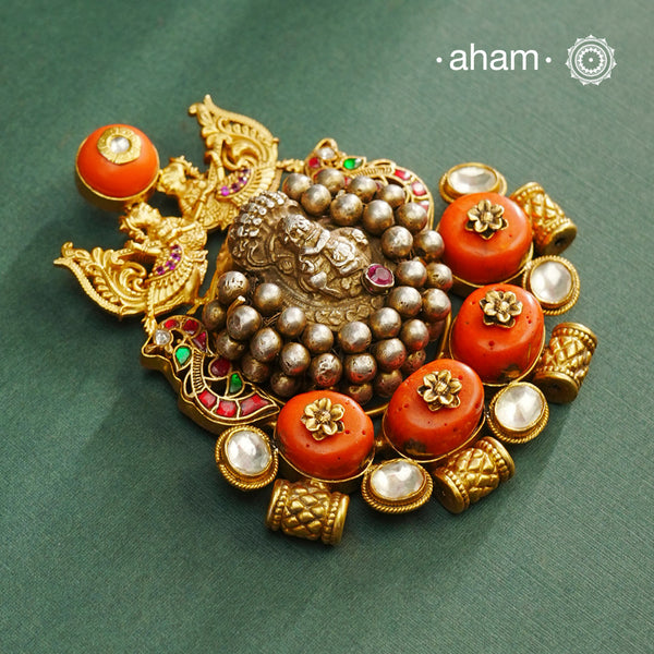 Krishna Two Tone Silver Pendant