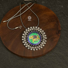 Handcrafted pendant with vibrant Meenakari work. Crafted in 92.5 sterling silver.
Please note that the chain is not included with the pendant.