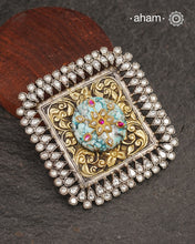 Handmade ira stone pendant with Mughal Inspired intricate floral inlay work in semi precious stone setting, classic chitai work and zircon stone setting. Wear it long or short with a chain of your choice, or add some beads to it. A piece so timeless that it can we worn across generations. Please note, each piece created in this series is unique and one of a kind.
(Does not include chain)