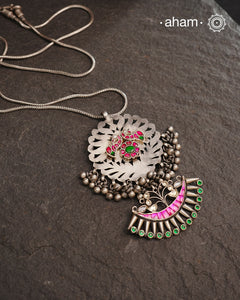 Ira Peacock Silver Neckpiece