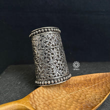 Mewad Chitai Work Silver HandCuff (Open Cuff)