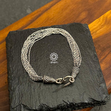 Multi Line Silver Bracelet, handcrafted in 92.5 silver