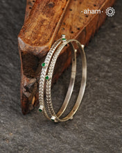 Textured Everyday wear silver bangles crafted in 92.5 silver. Works great when stacked with other bangles or even just by itself.