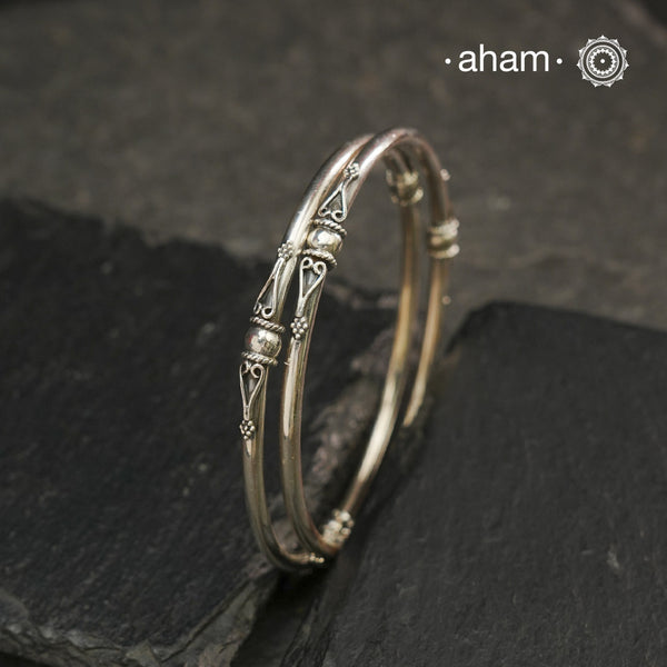 Everyday Silver Bangles (Size: 2.2, 2.4, 2.6, 2.8)