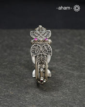 Handcrafted 92.5 silver kada with beautiful tar work and kemp stones embellishments. The price is for one piece kada only.