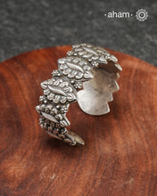 Handcrafted Mewad 92.5 sterling silver kada with intricate motifs.
Classic statement pieces which are a must have in every jewellery lovers collection.