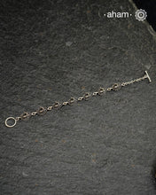 Peacock link bracelet in 92.5 silver