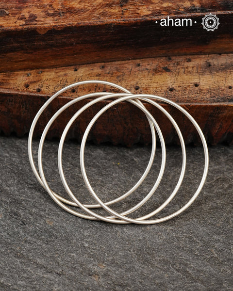 Everyday Silver Bangles (Size: 2.2, 2.4, 2.6, 2.8, 2.10)