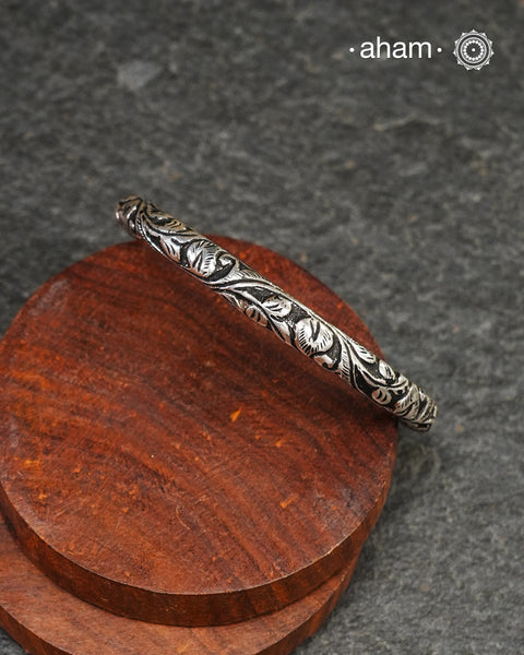 Chitai Silver Kada  (Size 2.6, Open Cuff)