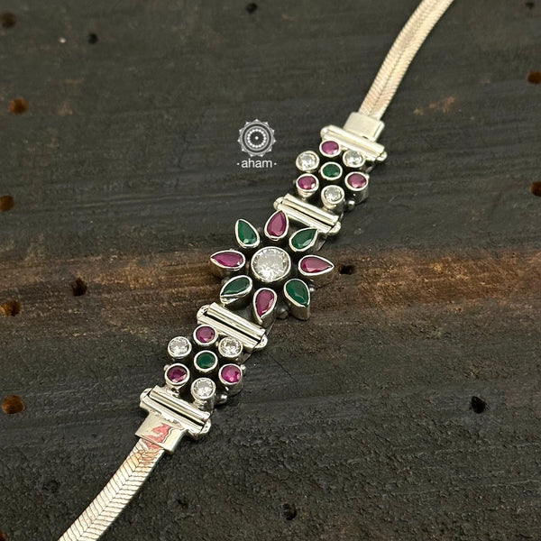 Summer Love Multi stone bracelet. Handcrafted in 92.5 sterling silver.