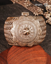 Vintage Rigid Silver armlet with weave work and flower pattern on top. Statement vintage silver kada with intricate floral work, handcrafted by skilful artisans. Beautiful piece from a bygone era, that bring back memories and stories of that time.