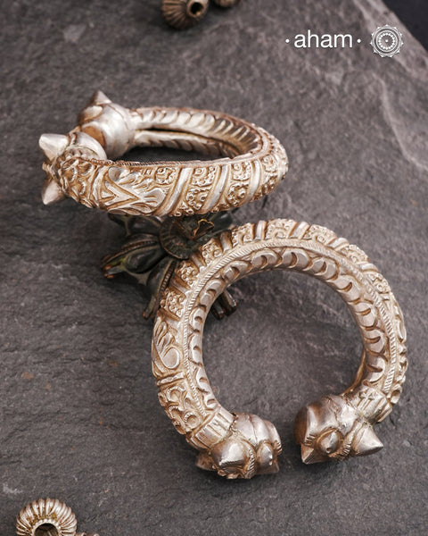Tribal Silver Kada (Size 2.4, Openable)