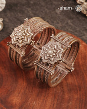 Vintage Orissa Lotus Silver Kada (Size 2.6)