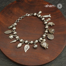 A.M P.M Charm Silver Bracelet