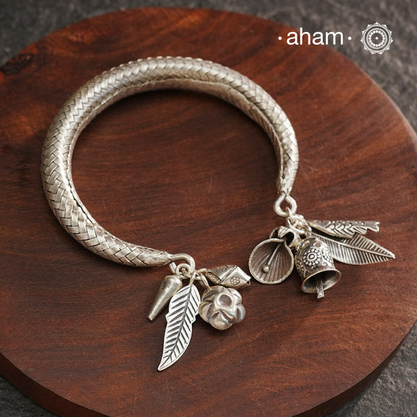 A.M P.M Silver Bracelet with Charms
