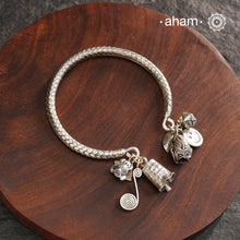 A.M P.M Silver Bracelet with Charms