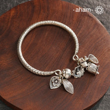 A.M P.M Silver Bracelet with Charms