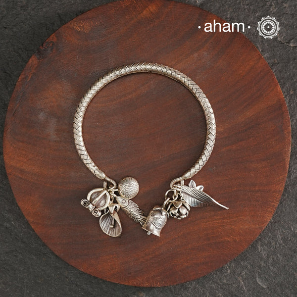 A.M P.M Silver Bracelet with Charms