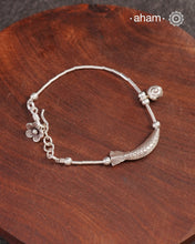 Up your wrist game with the A.M P.M Silver bracelet!
beautiful distinct charms all crafted in 92.5 silver come together to make this piece .

Whether worn at day or night, this bracelet is Perfect for adding a playful touch to any outfit.

The price is for one piece only.