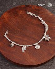 A.M P.M Charm Silver Bracelet